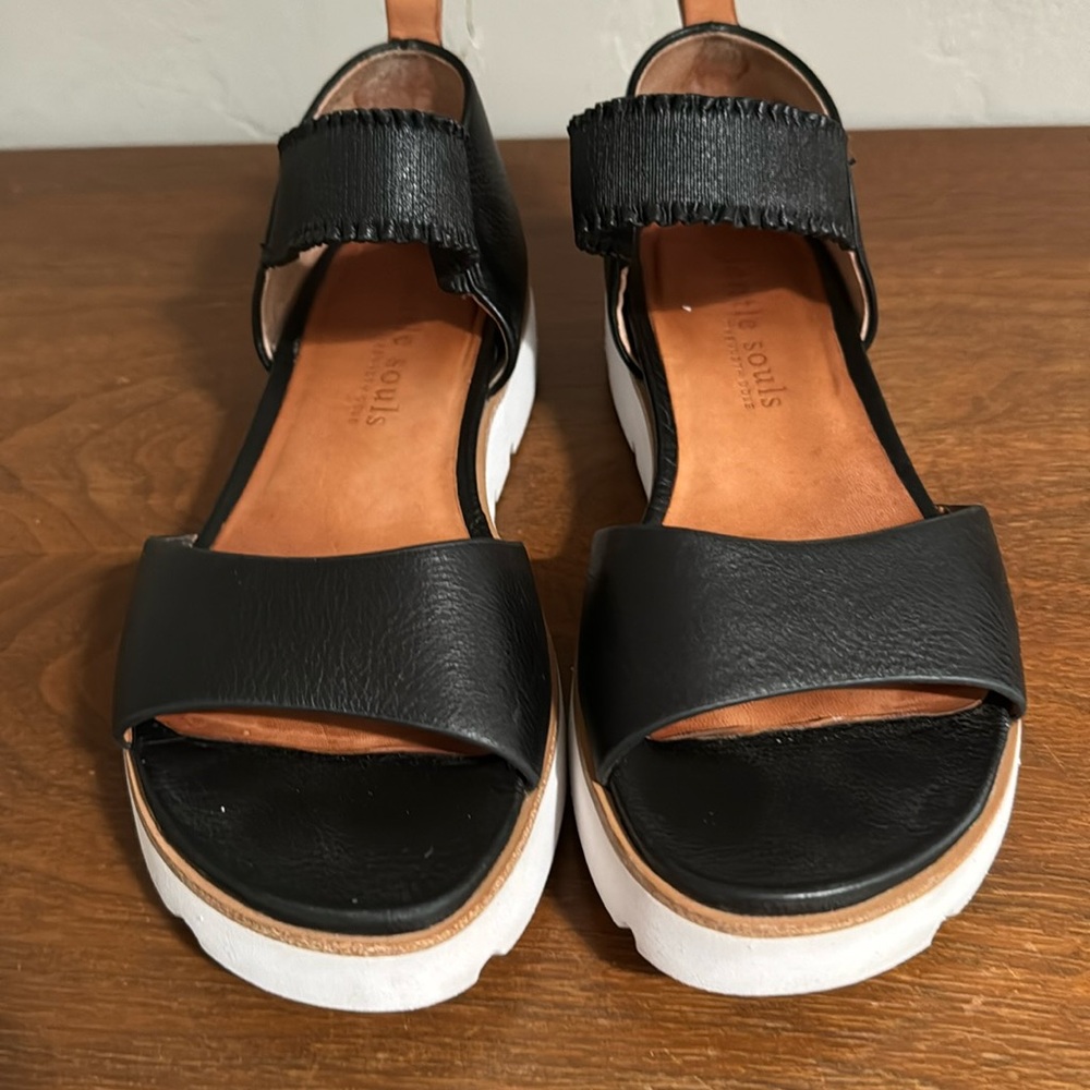 Gentle Souls Lavern Ruffle Strap Sandals